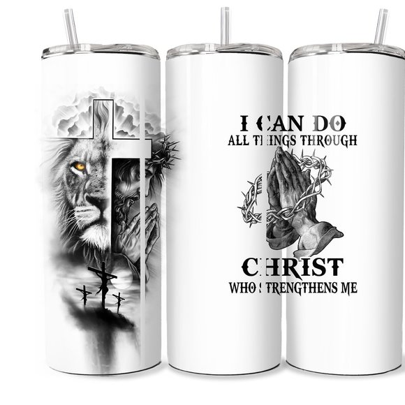 Other - Christian 20oz Tumbler I Can Do All Things Through Christ Who Stren Me